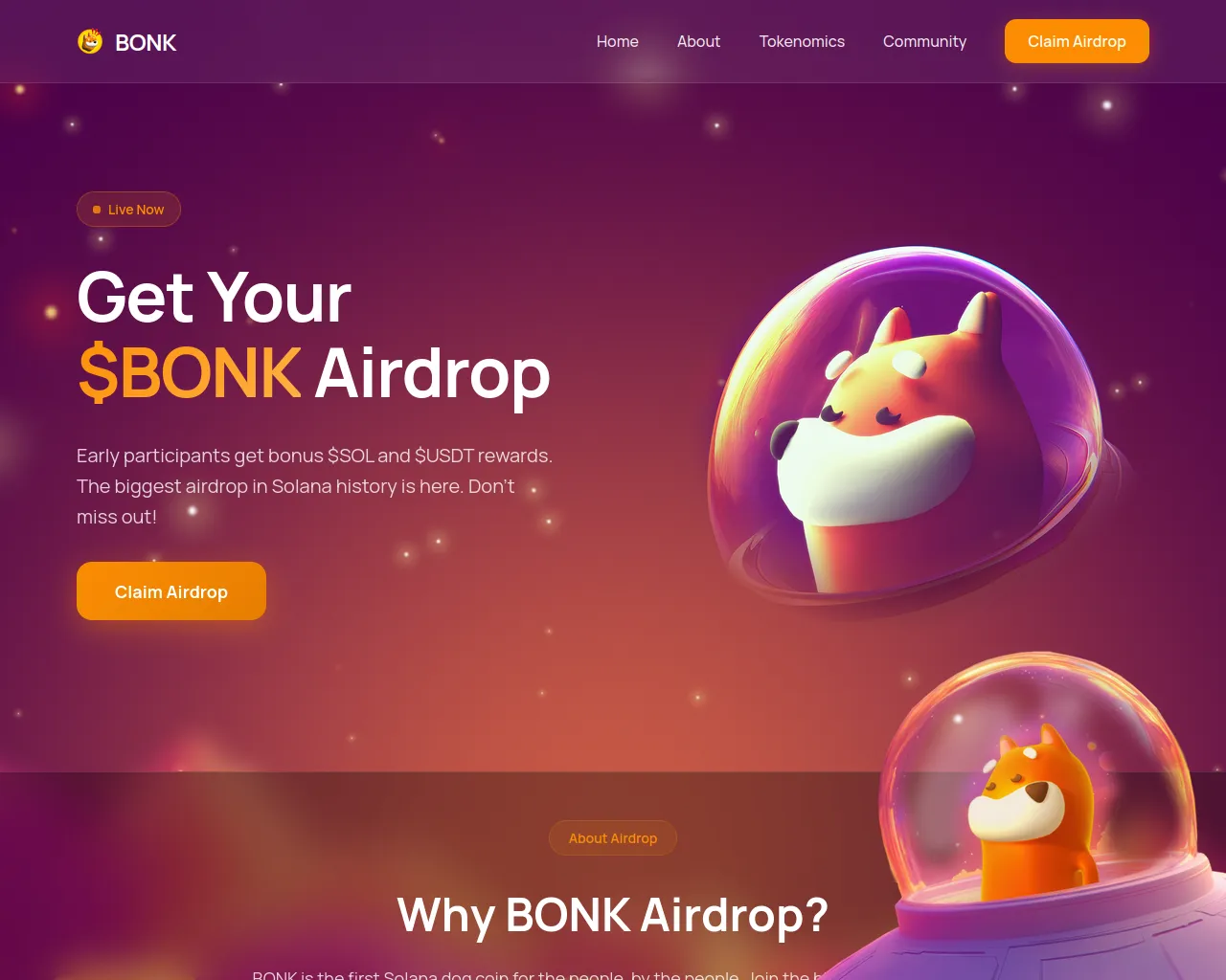 Screenshot of bonk-foundation.com