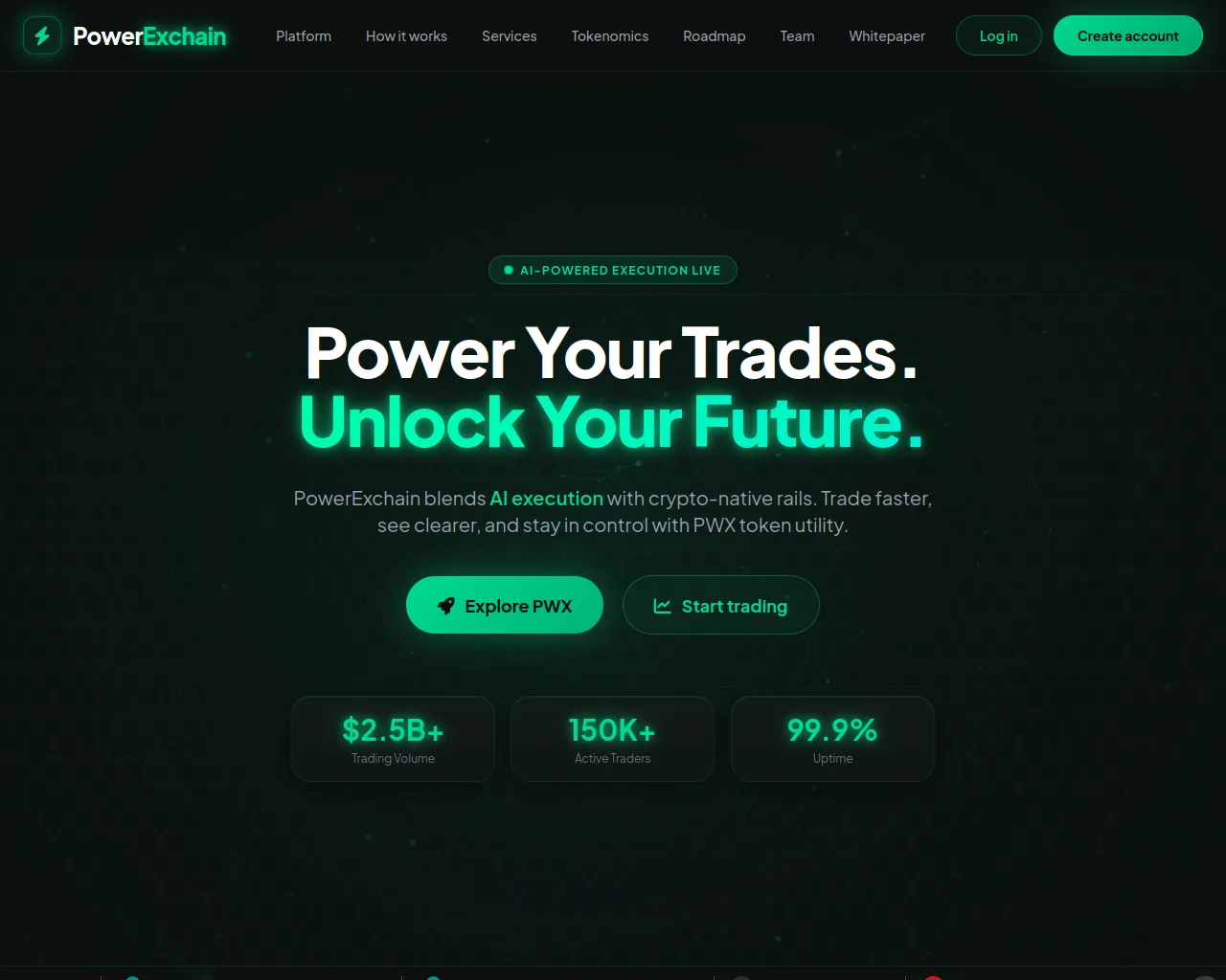 Screenshot of powerexchain.com