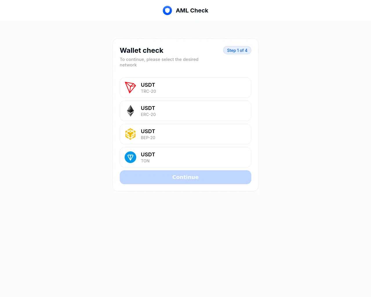 Screenshot of aml-scan-wallet.info