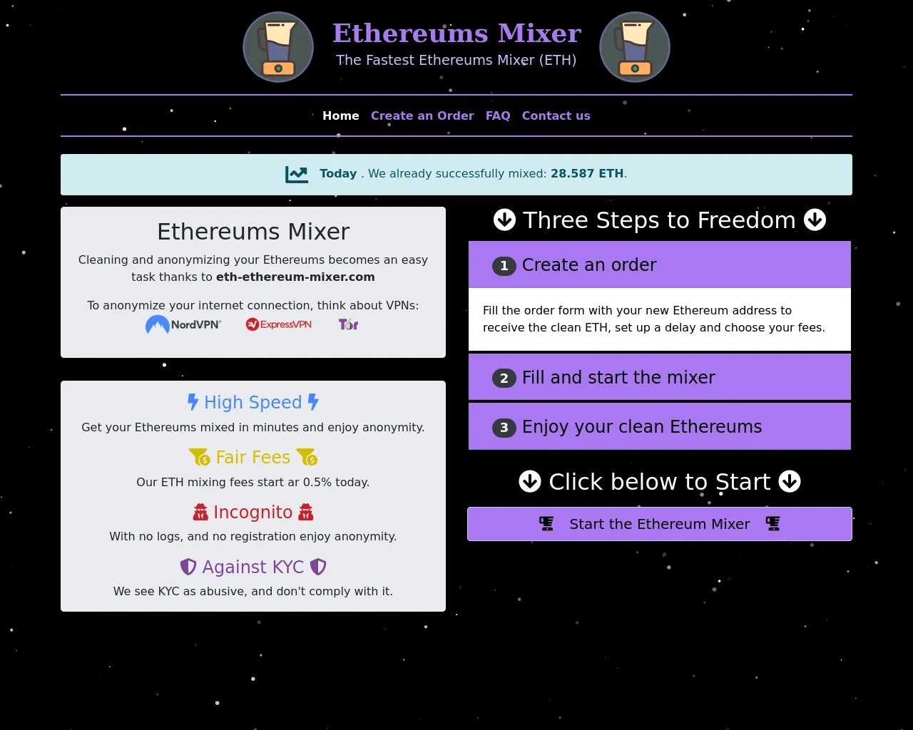 Screenshot of eth-ethereum-mixer.com