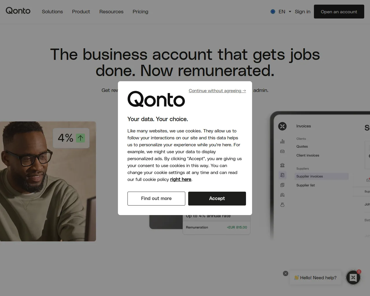 Screenshot of qonto-app.co.com