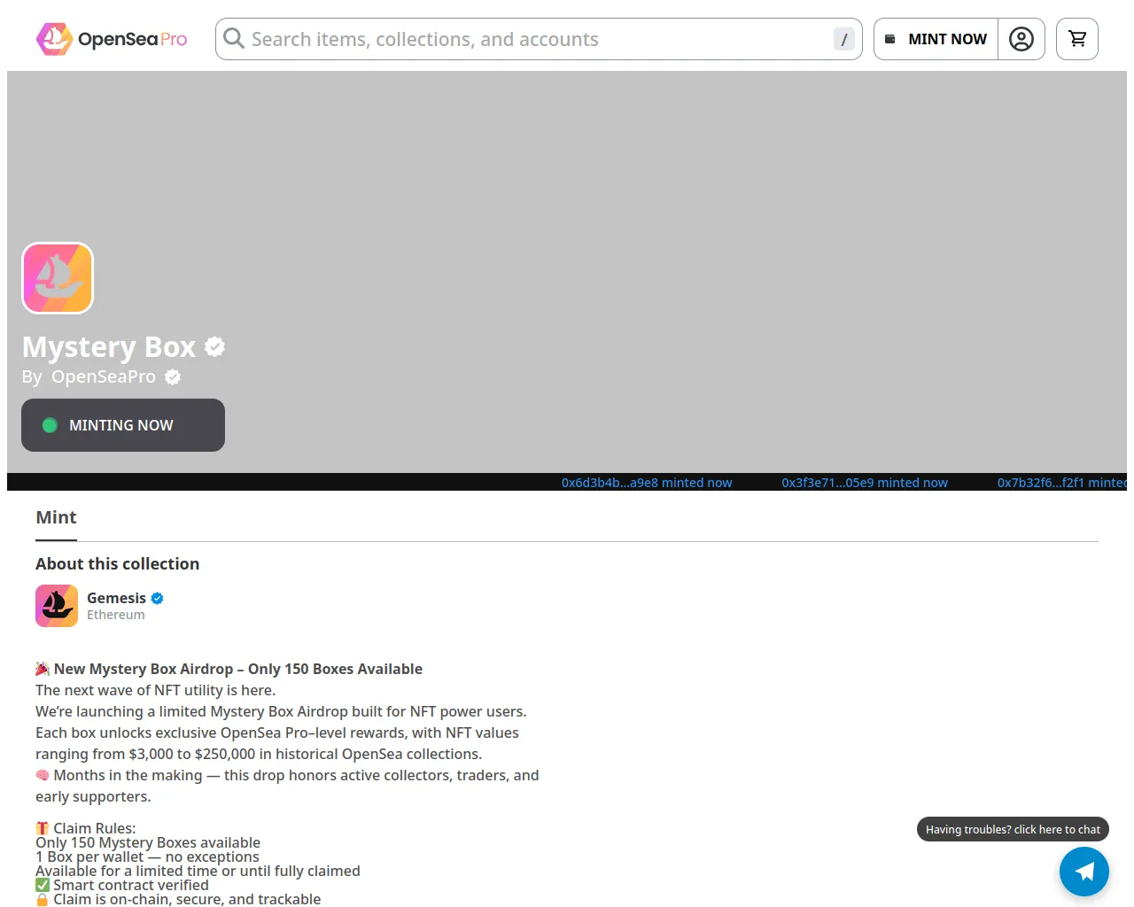 Screenshot of mintclaimpage402.vercel.app