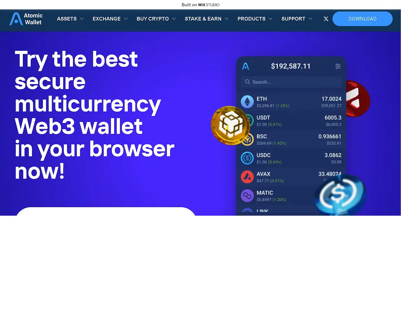 Screenshot of atomic-hub.wixstudio.com