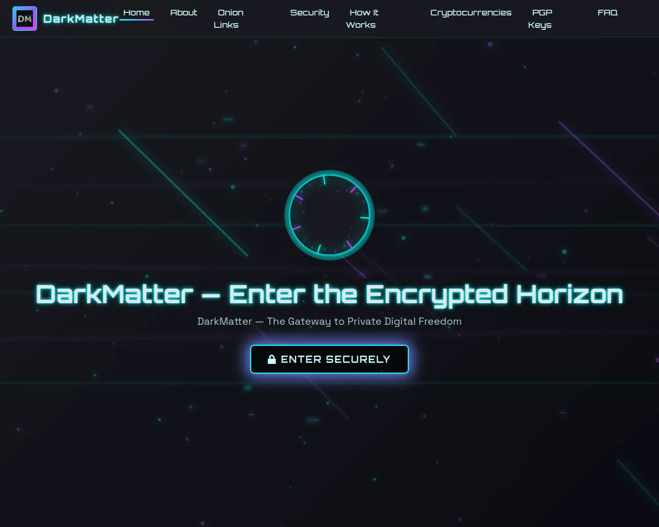 Screenshot of darkmatter-link.org