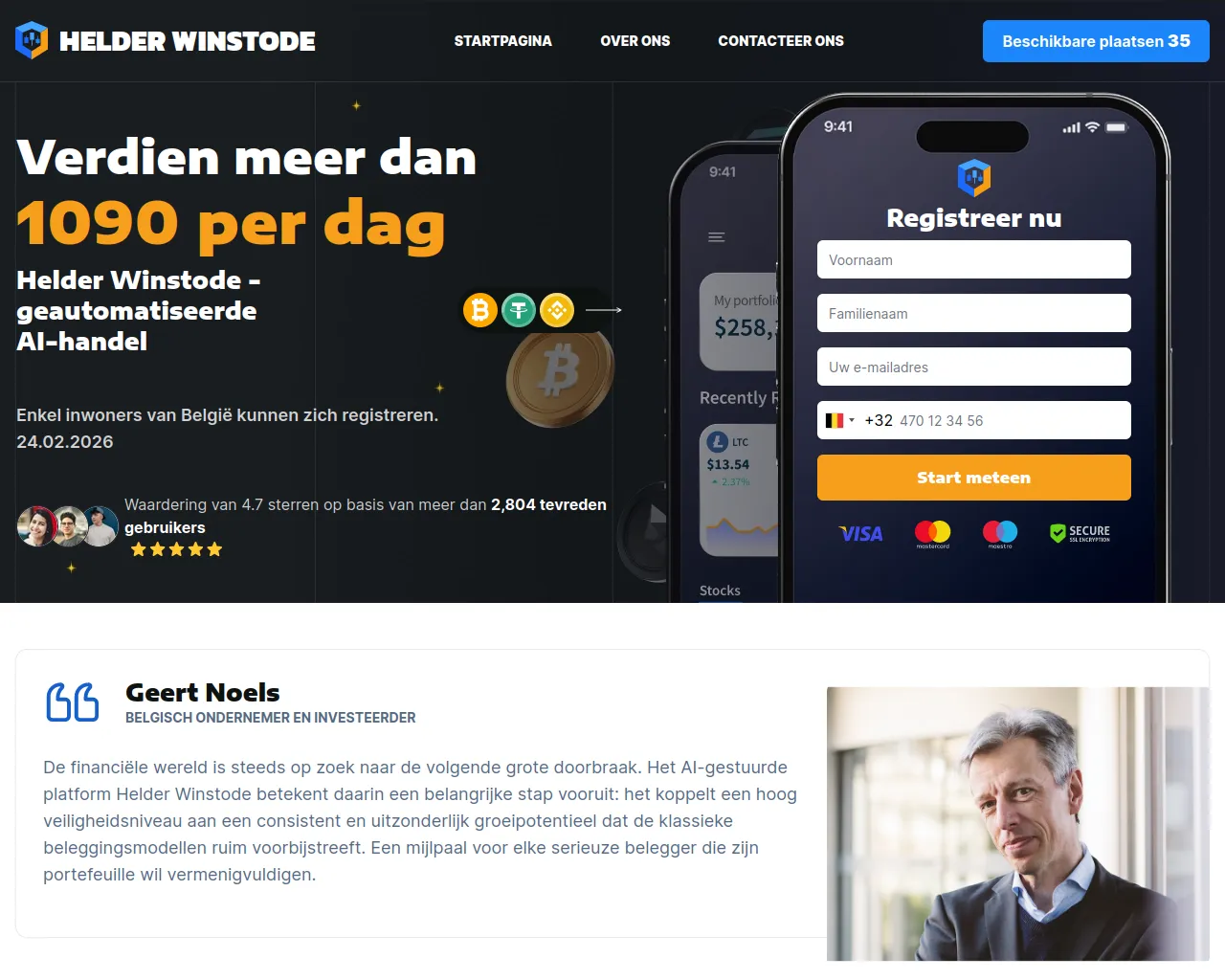 Screenshot of helder-winstode.com