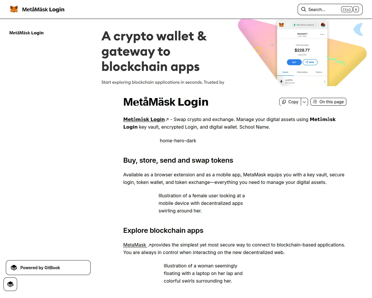 Screenshot of metamcak-logun.gitbook.io