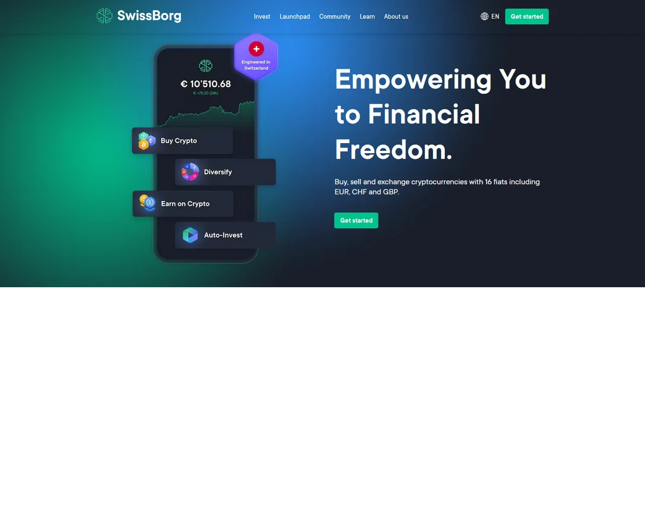 Screenshot of swissborgloginus.webflow.io