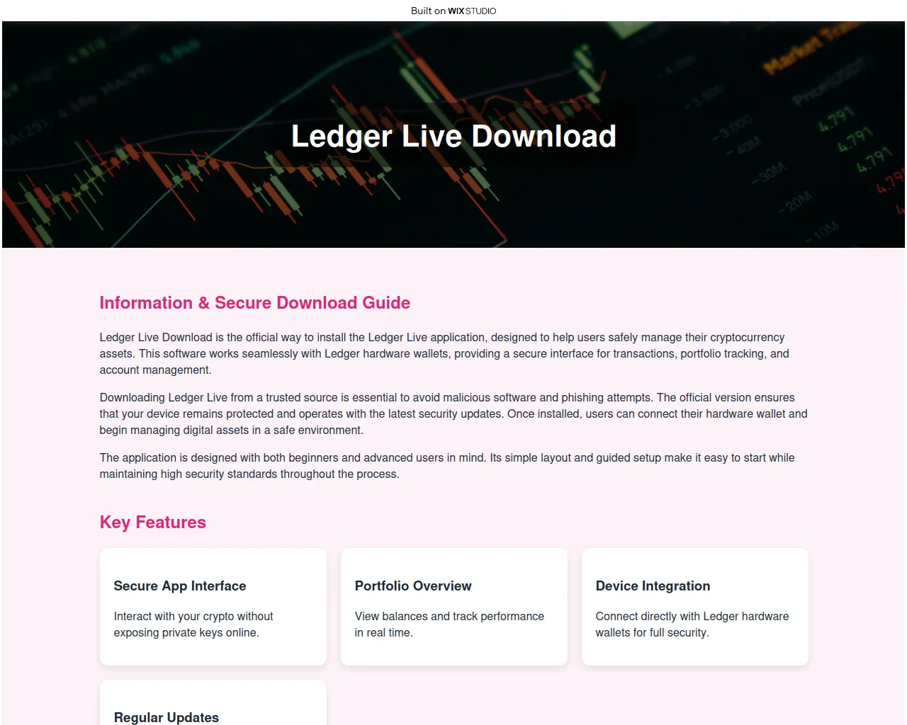 Screenshot of liveio-download.wixstudio.com