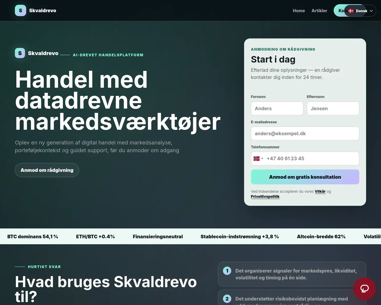 Screenshot of skvaldrevo-denmark.com
