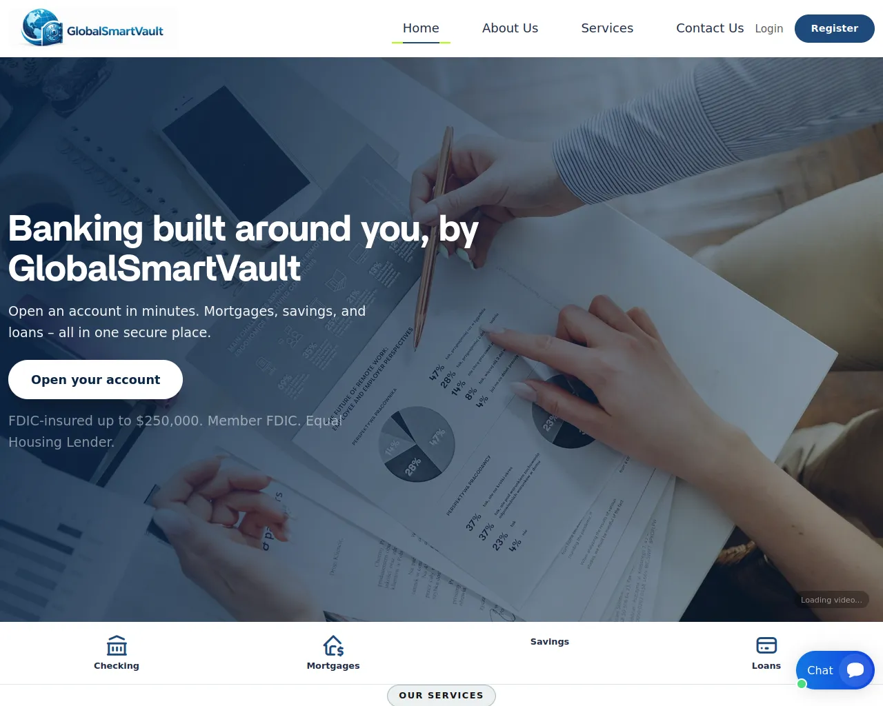 Screenshot of globalsmartvault.com