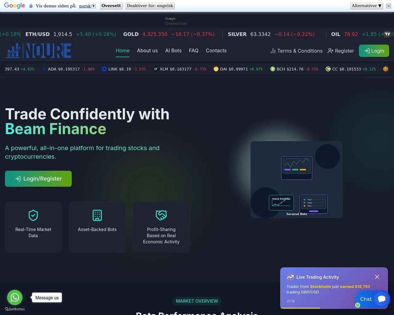 Screenshot of noure.site