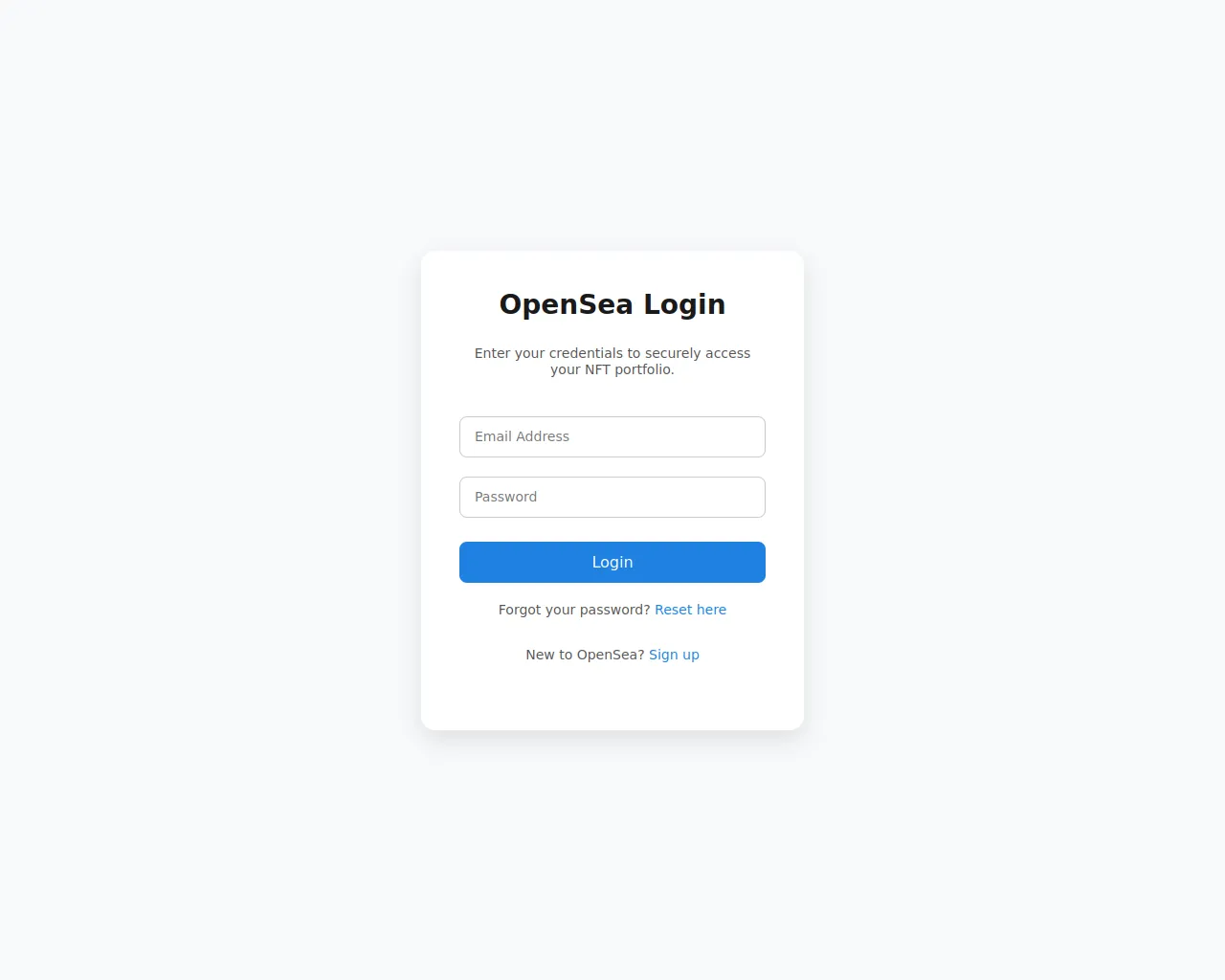 Screenshot of opensea--login.pages.dev
