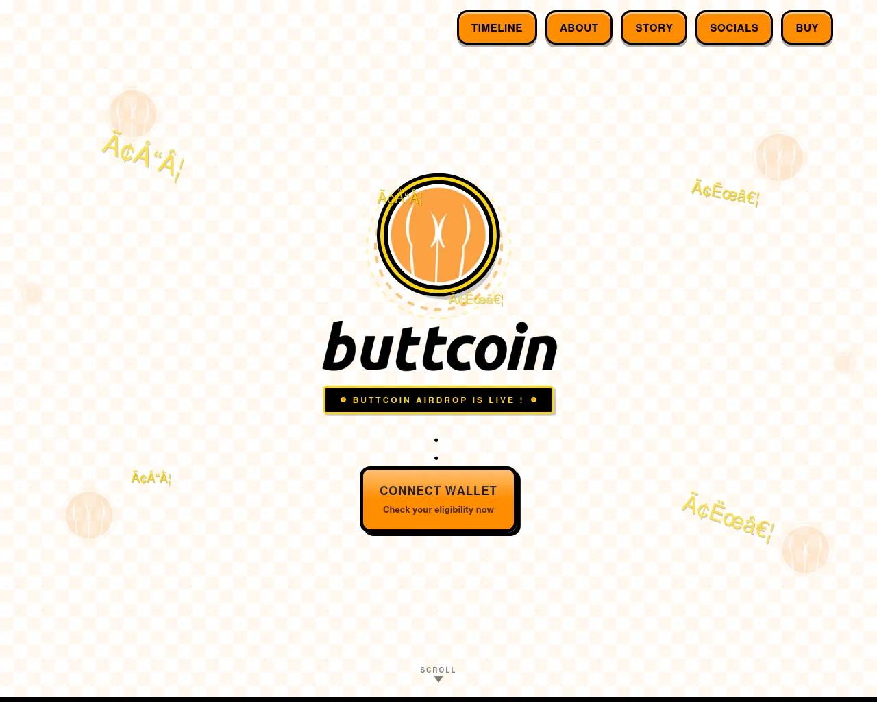 Screenshot of buttcoin.exclusive-drop.fun