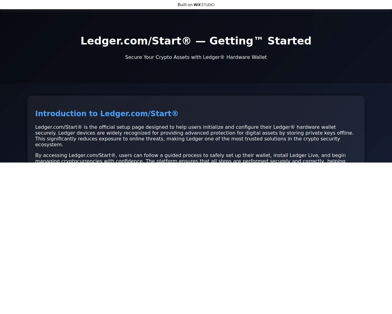 Screenshot of hompage-appstart.wixstudio.com