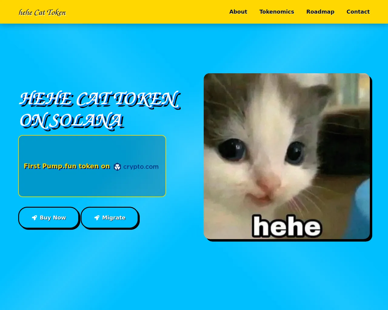 Screenshot of hehecatmigration.world