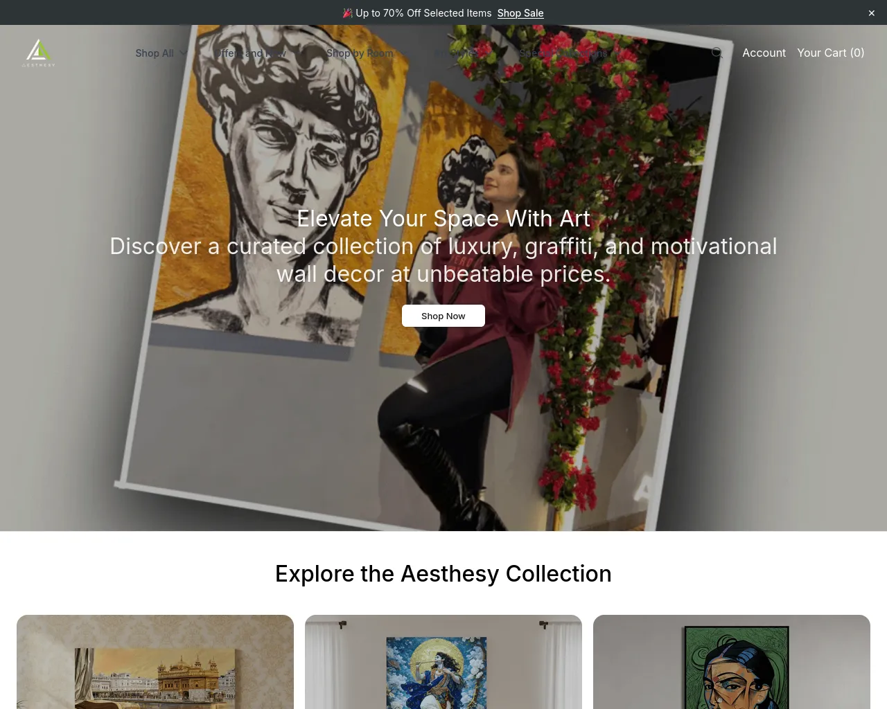 Screenshot of aesth.shop