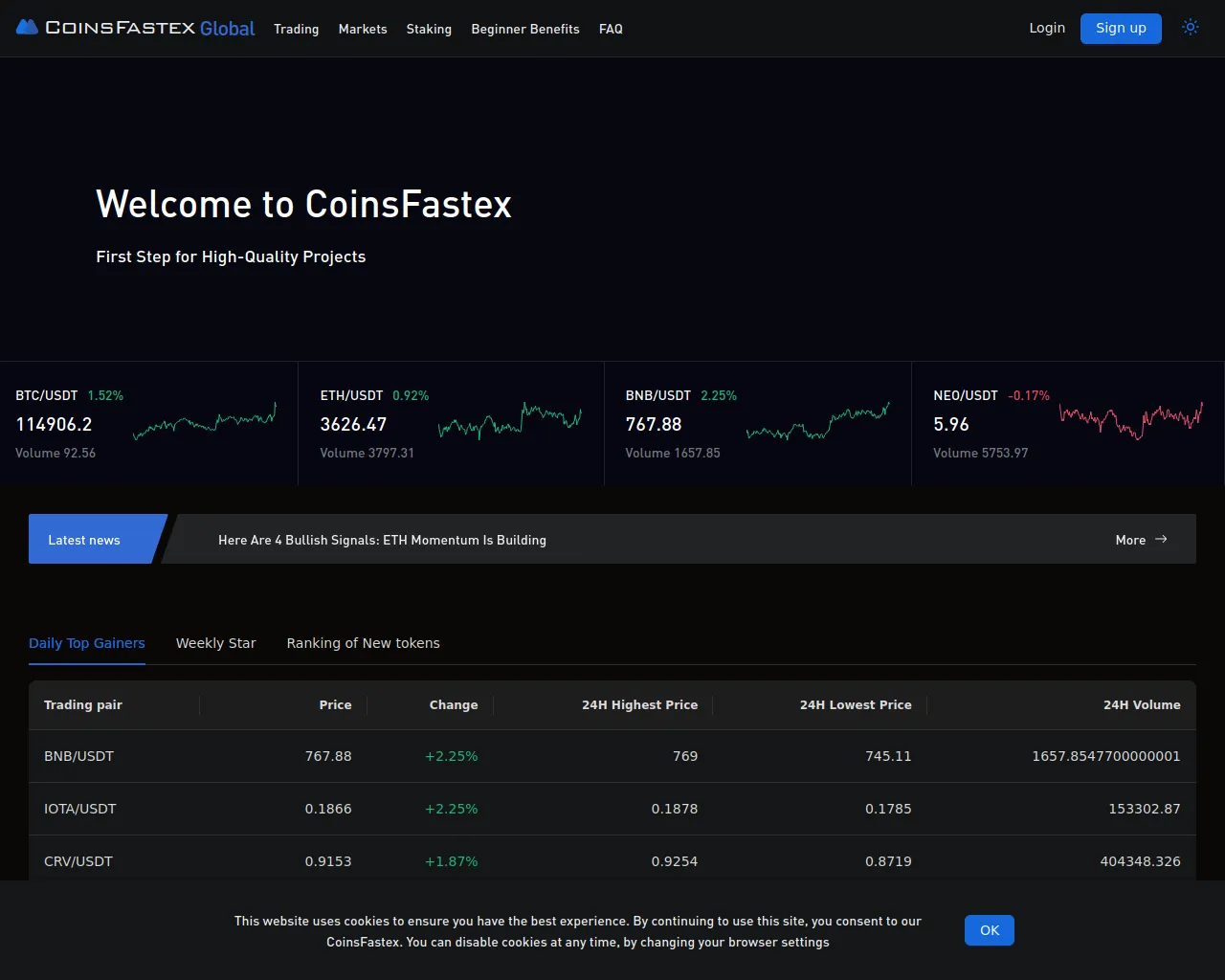 Screenshot of coins-fastex.global