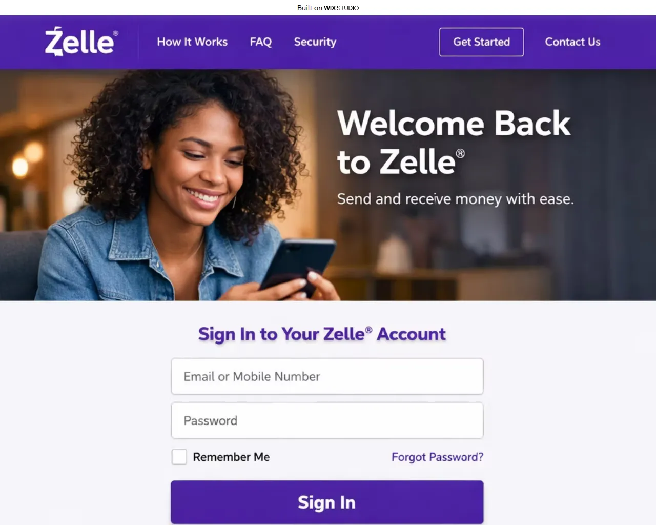 Screenshot of startedzelleio.wixstudio.com