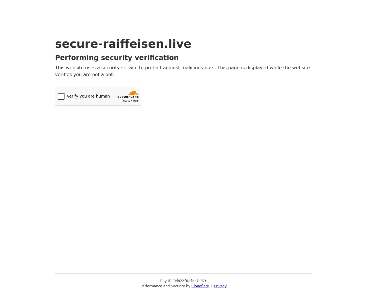 Screenshot of secure-raiffeisen.live