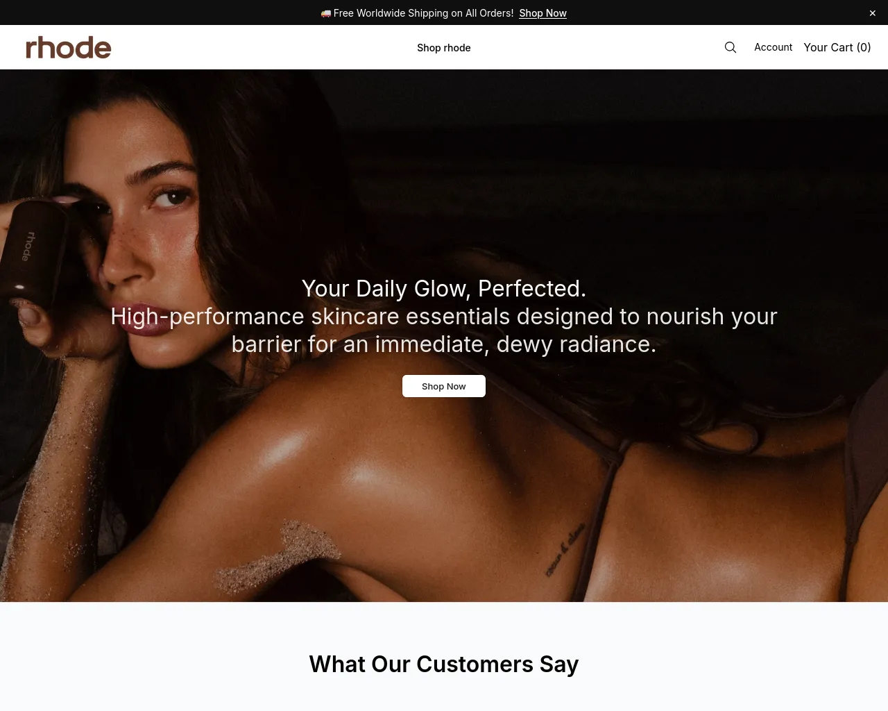 Screenshot of myrhodeskin.shop