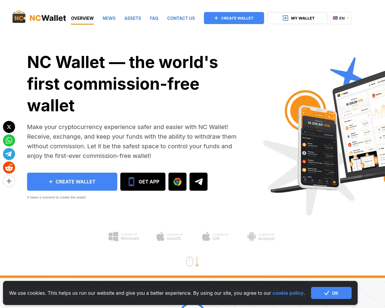 Screenshot of ncwallet.net