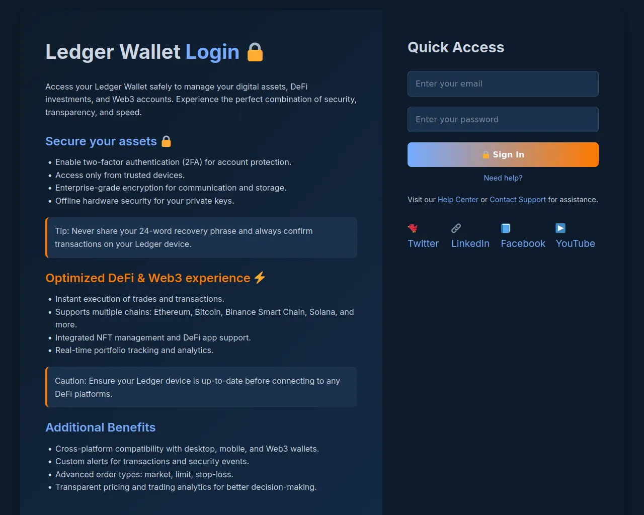 Screenshot of ladger-wllt.pages.dev