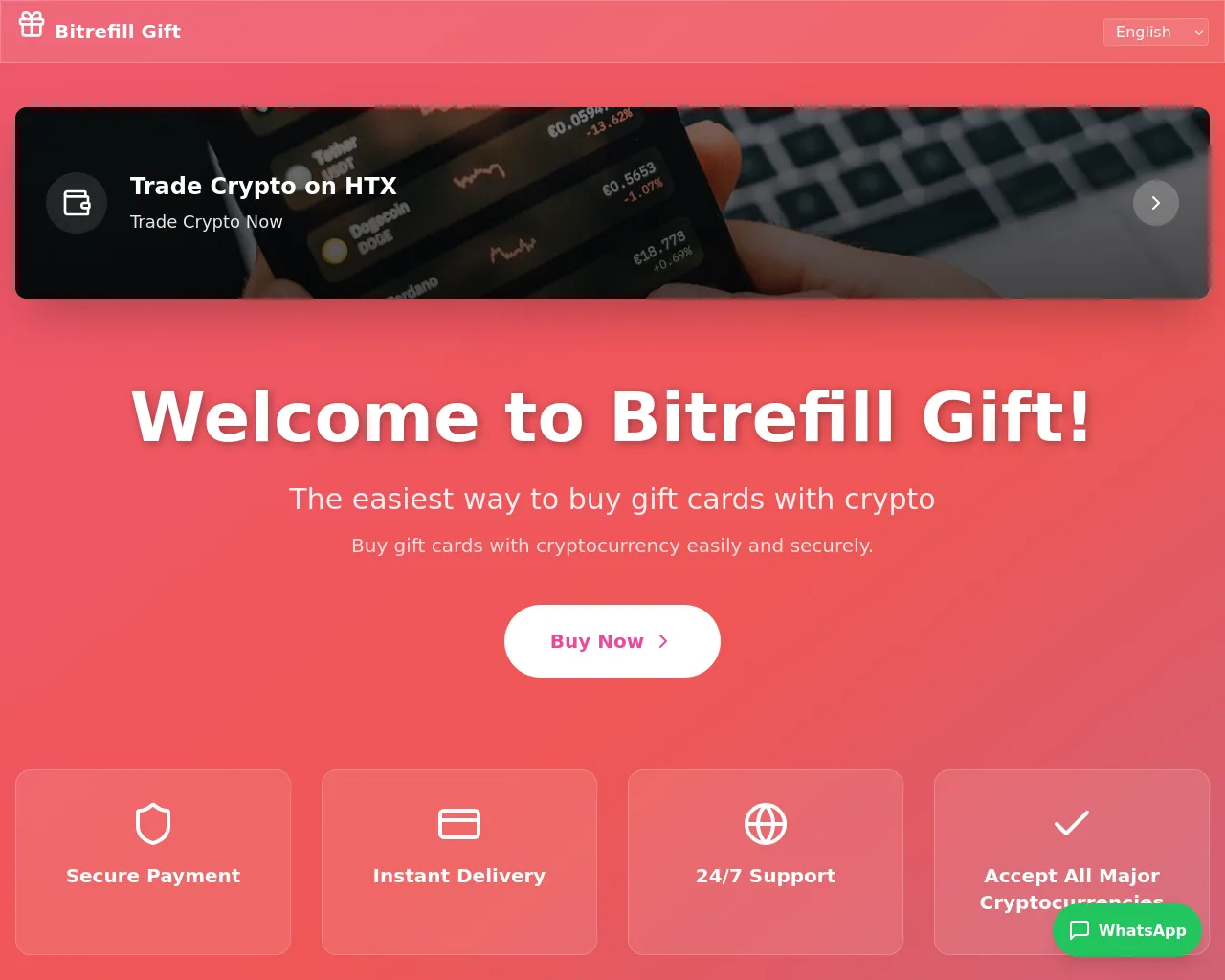 Screenshot of bitrefill-gift.com