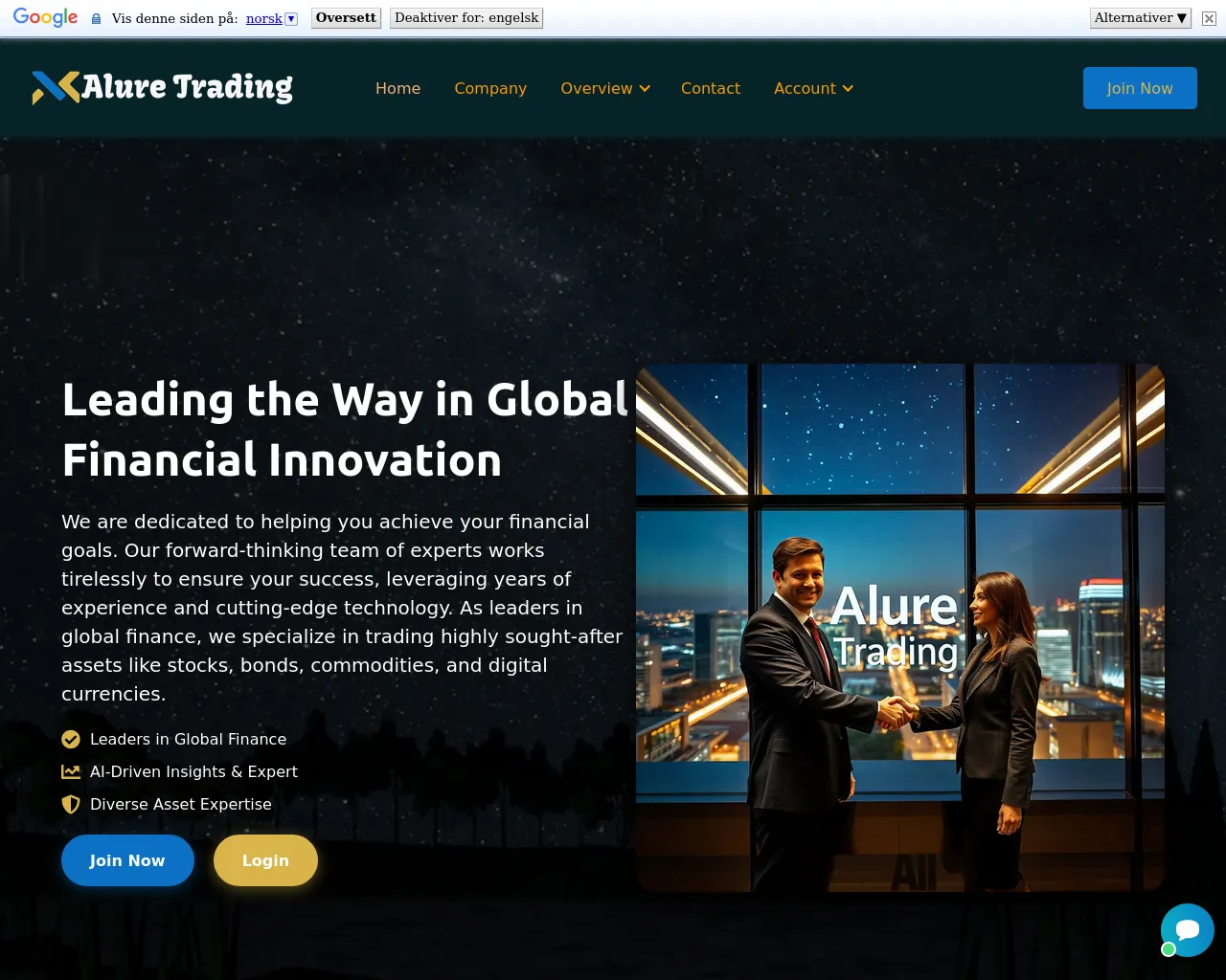 Screenshot of aluretrading.com