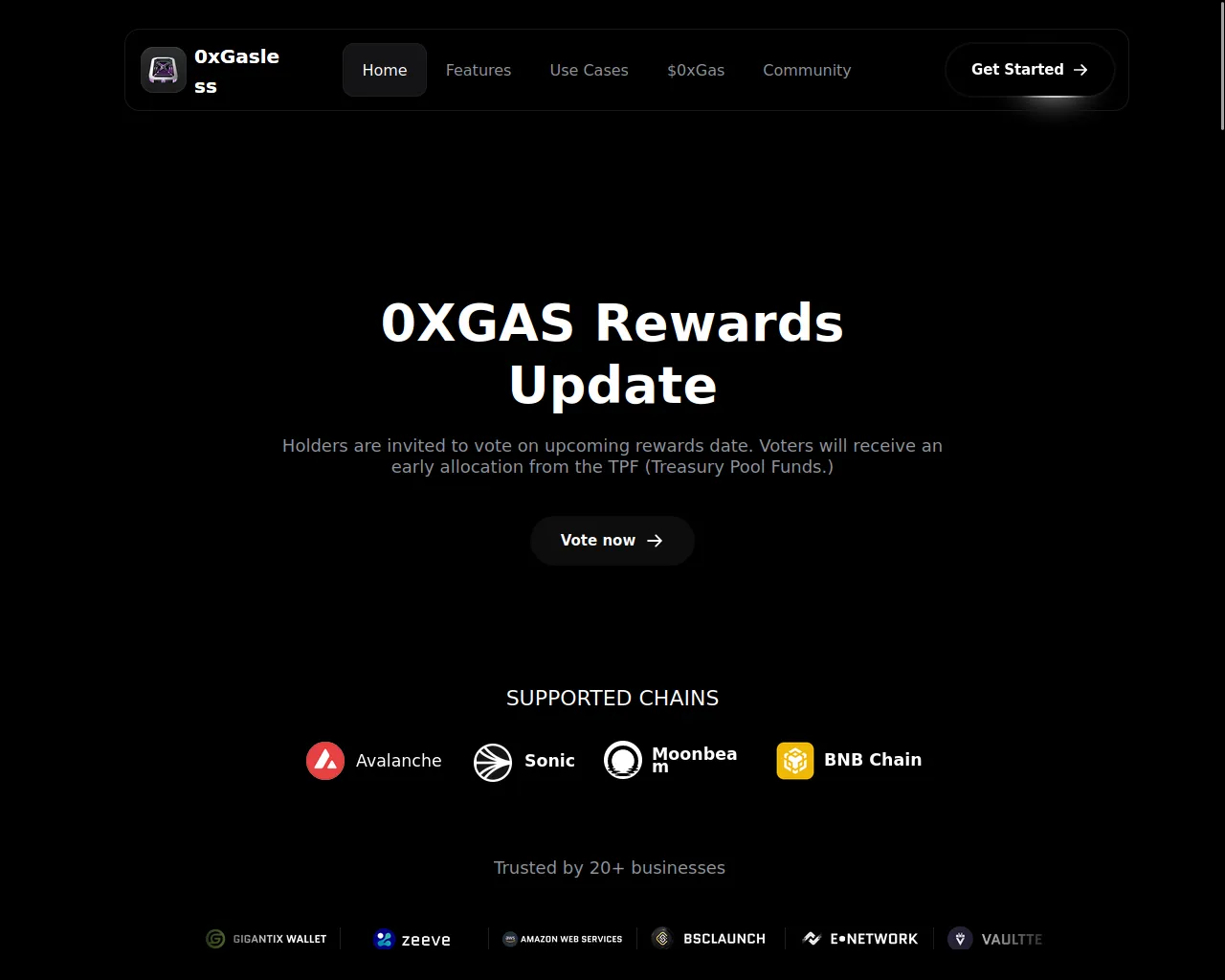 Screenshot of rewards-0xgasless.com