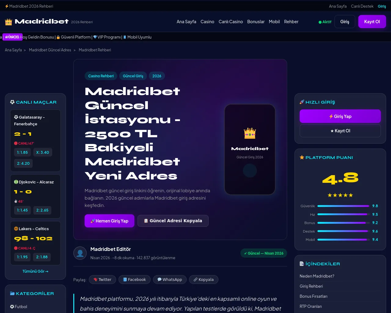 Screenshot of madridbest-guncel-adress.com