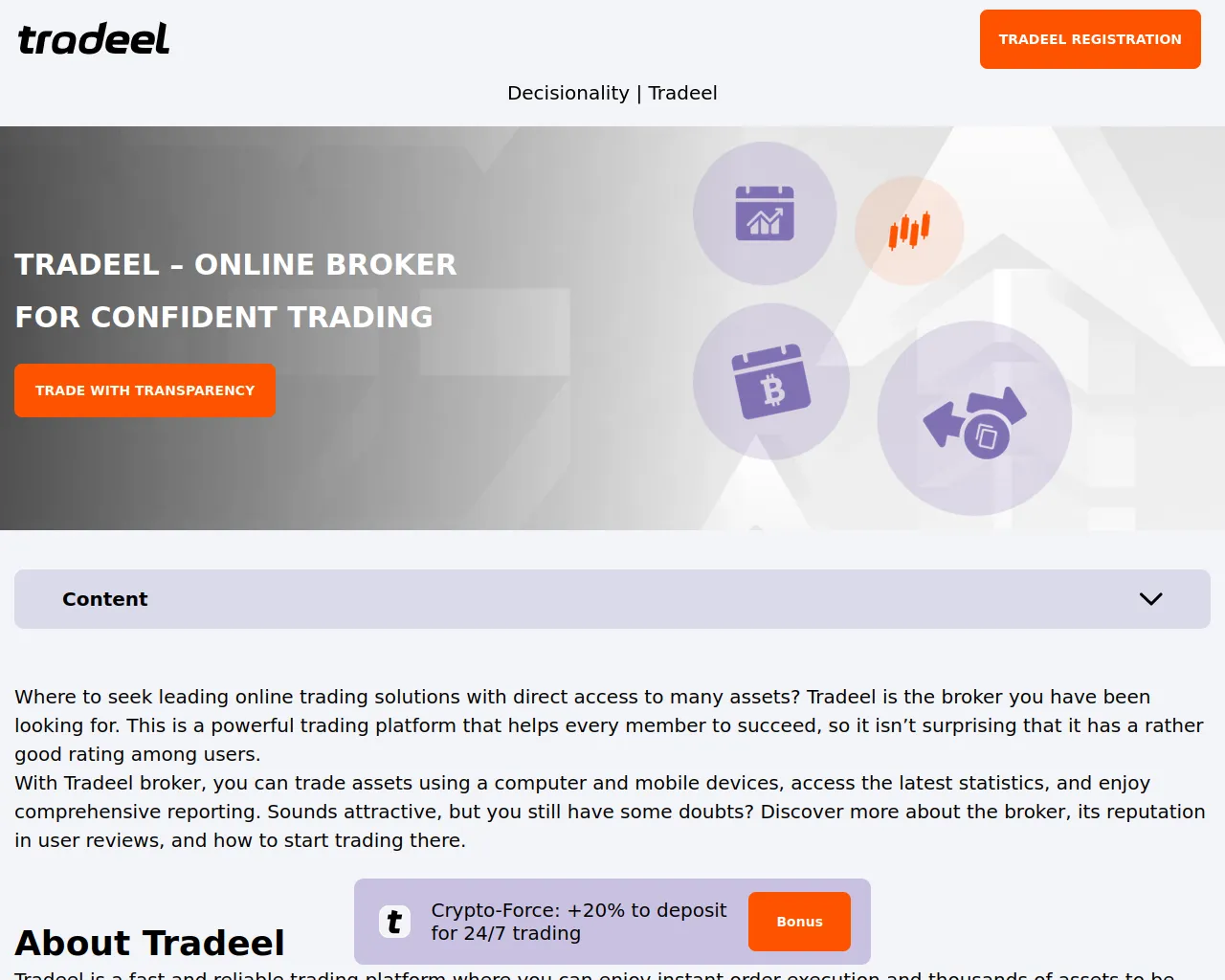 Screenshot of tradeel.reviews