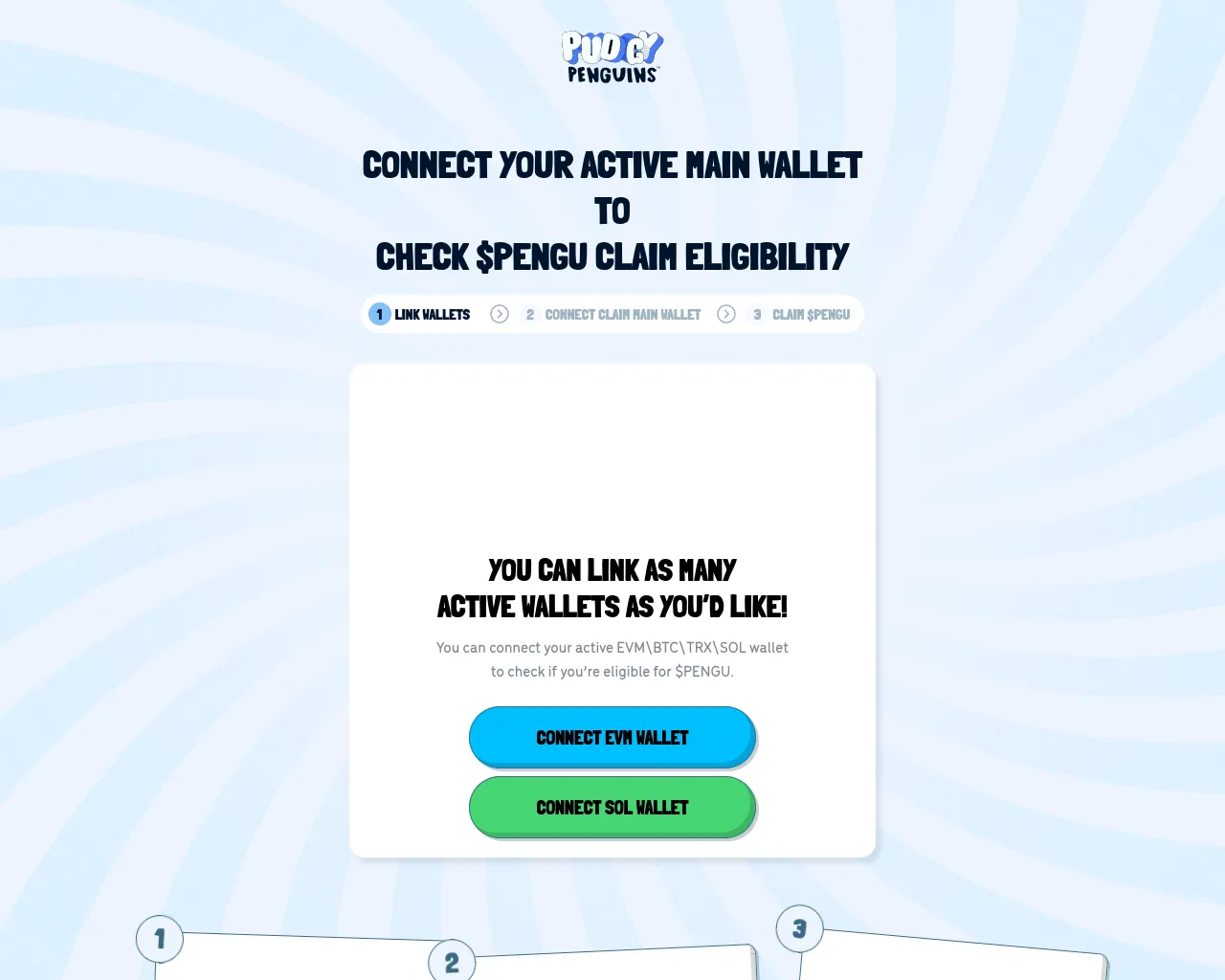 Screenshot of claim.pudgy-penguins.shop
