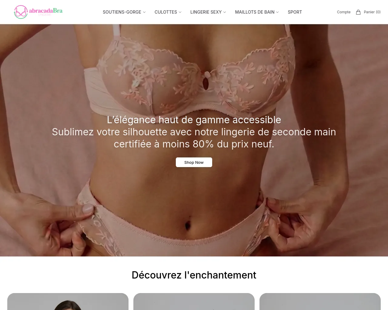 Screenshot of abracadabralingeriehq.shop