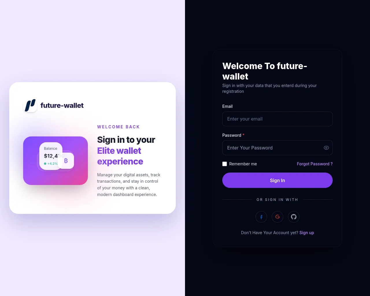 Screenshot of secure.future-wallet.io