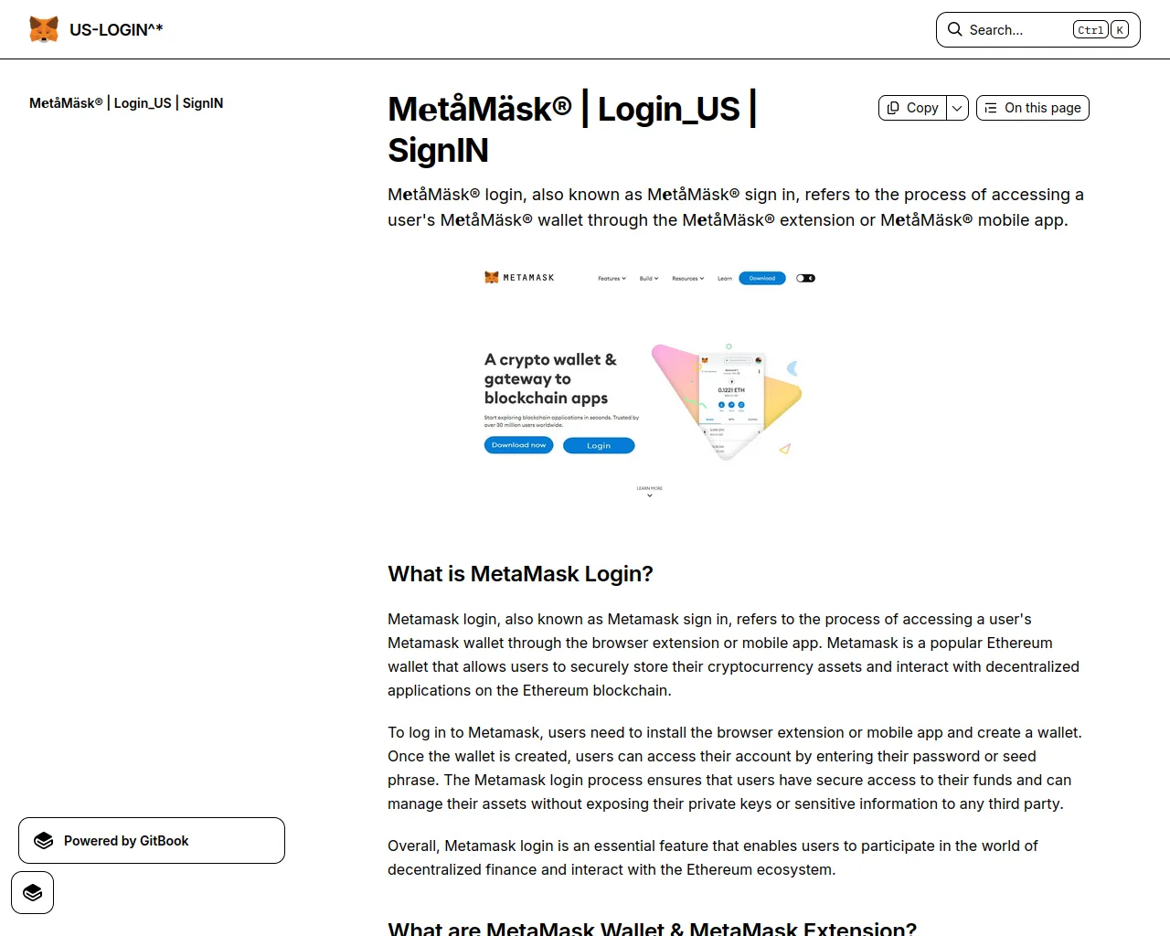Stored capture of metamkzlgano.gitbook.io