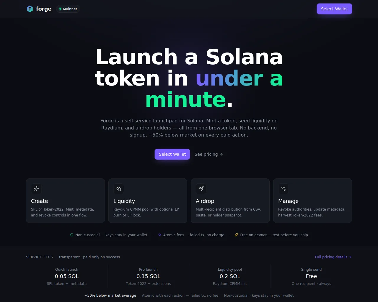 Screenshot of theforgemoon.com