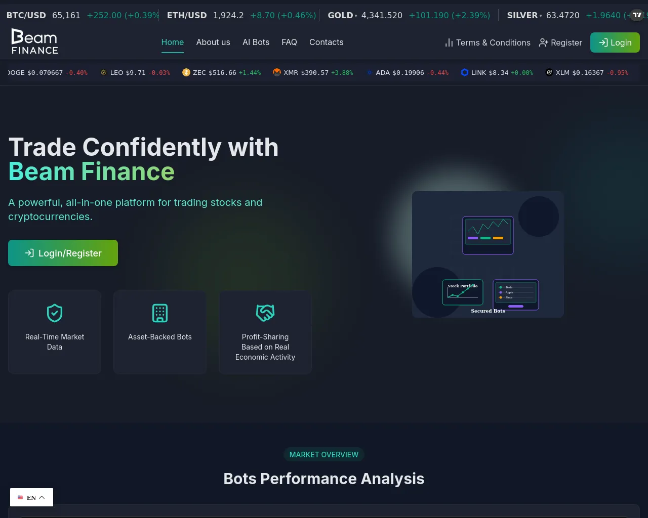 Screenshot of beamfinanceai.com