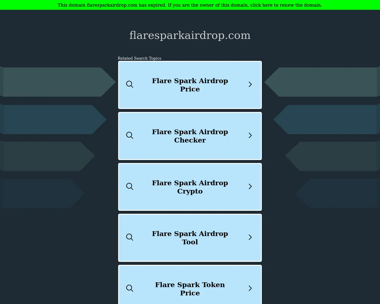 Screenshot of flaresparkairdrop.com