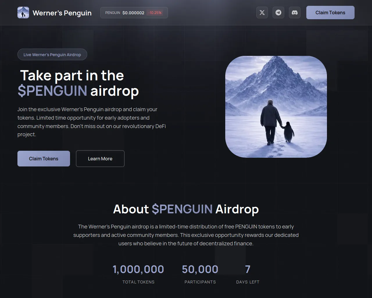 Screenshot of event-penguin.fun