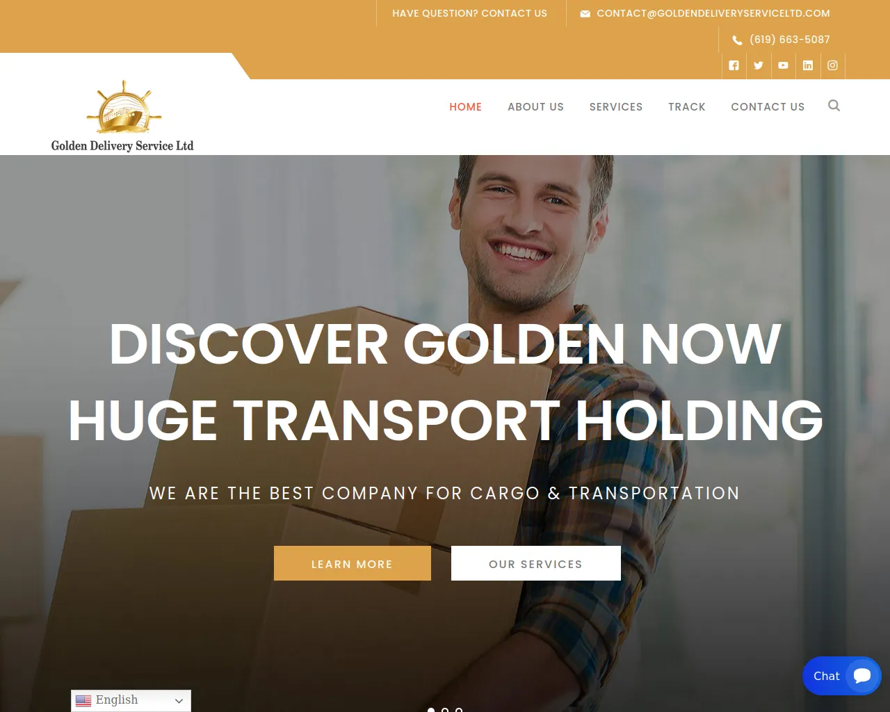 Screenshot of goldendeliveryserviceltd.com