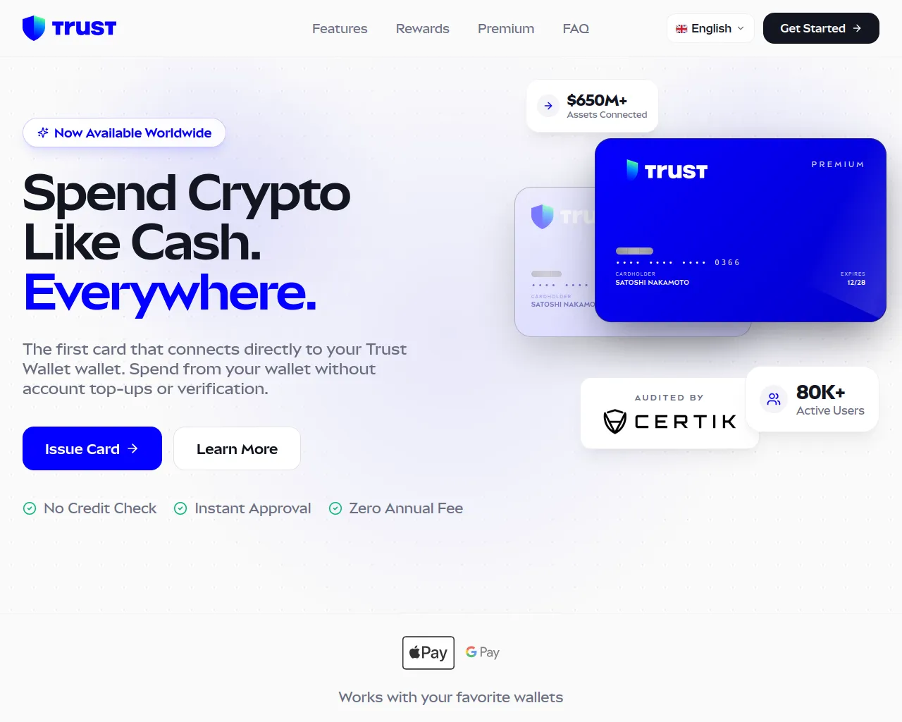Screenshot of trustcard.fi