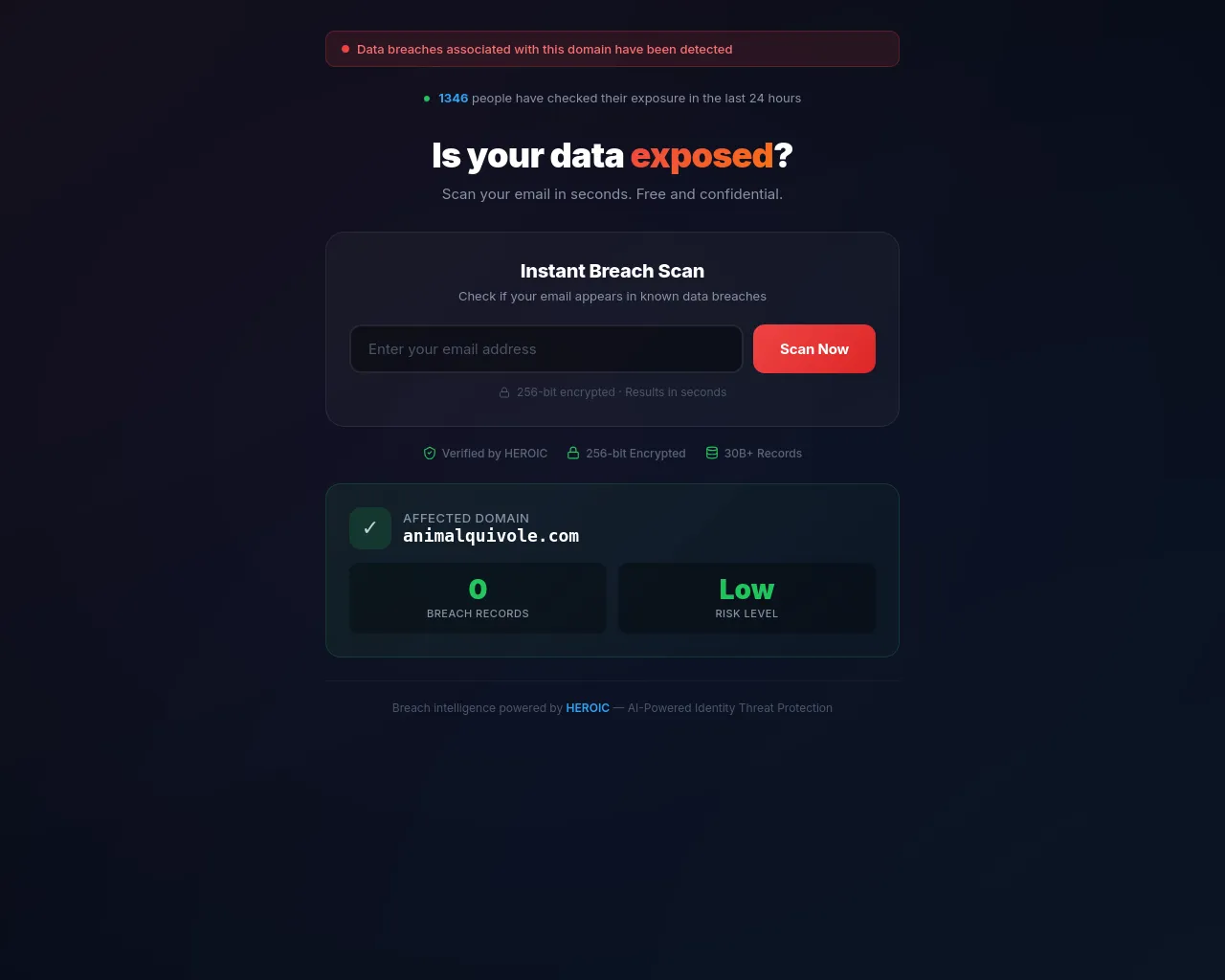Screenshot of animalquivole.com