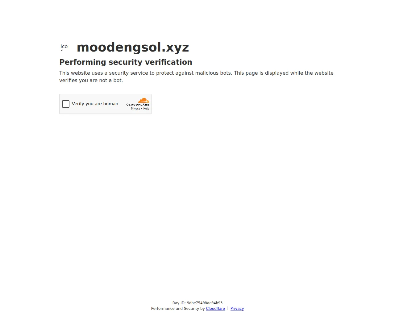 Screenshot of moodengsol.xyz