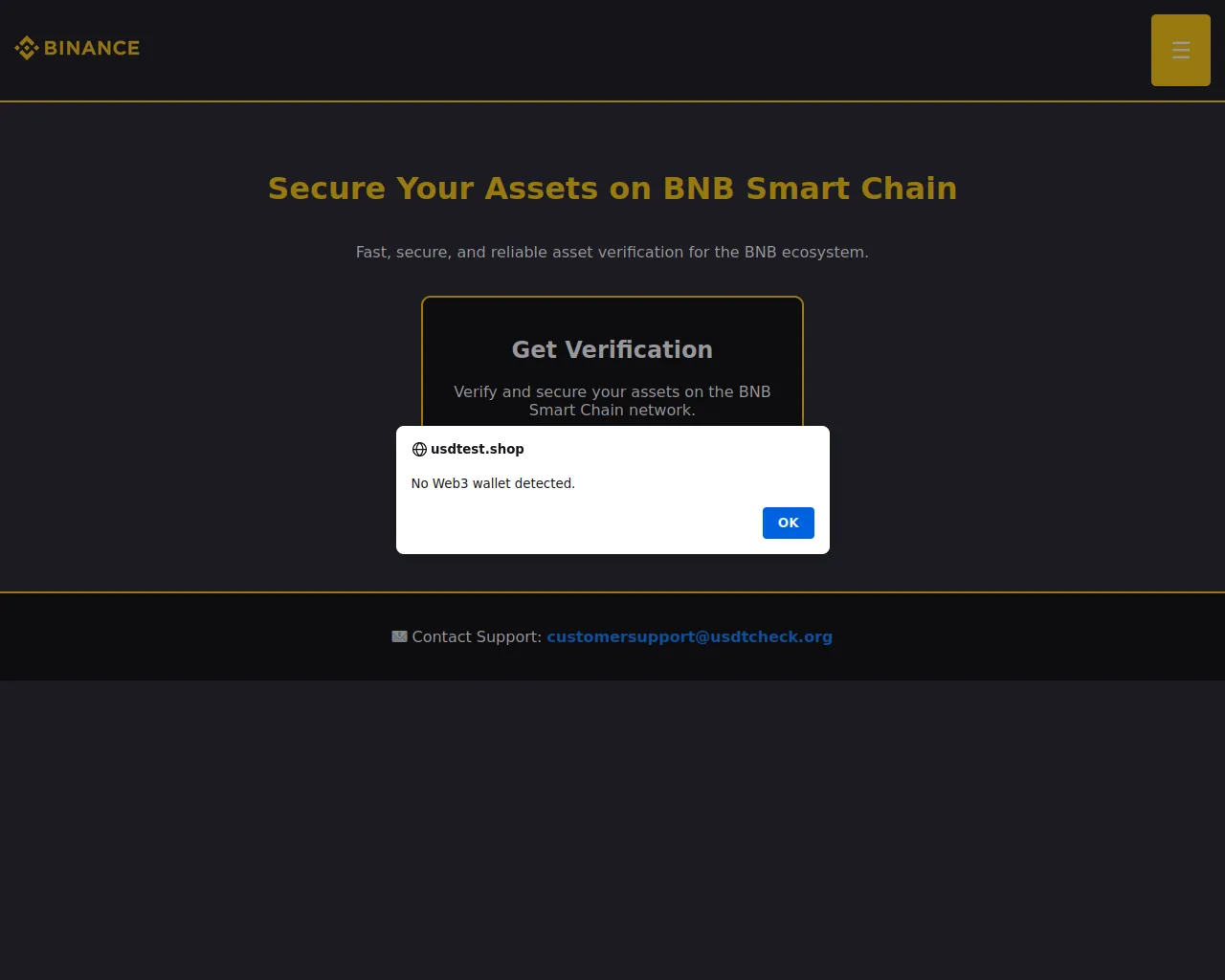 Screenshot of usdtest.shop
