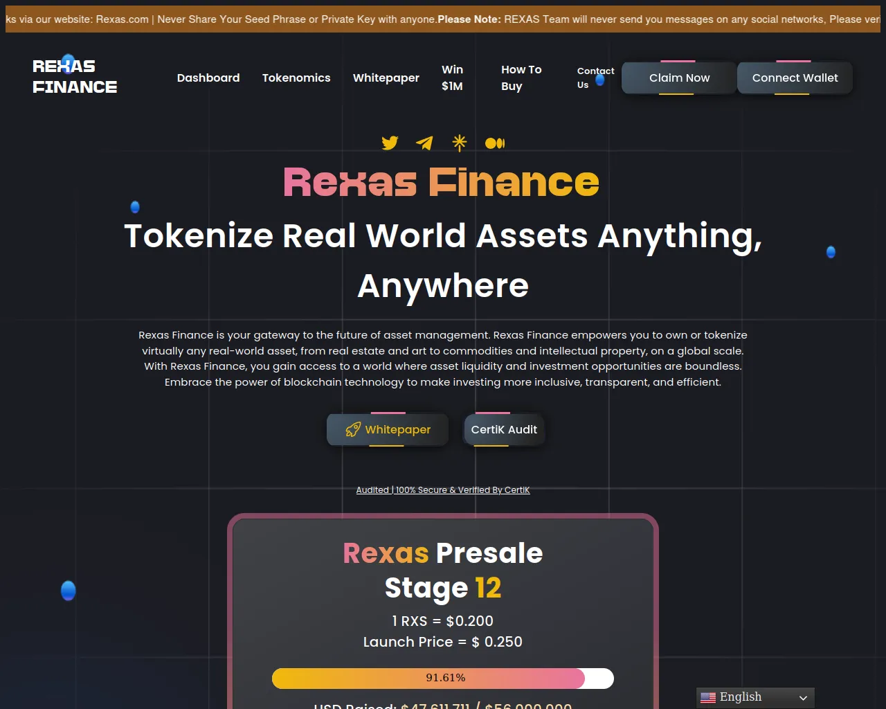 Screenshot of rexasfinanceweb.pages.dev
