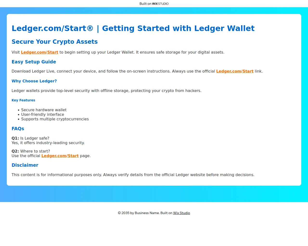 Screenshot of homepage-intro.wixstudio.com