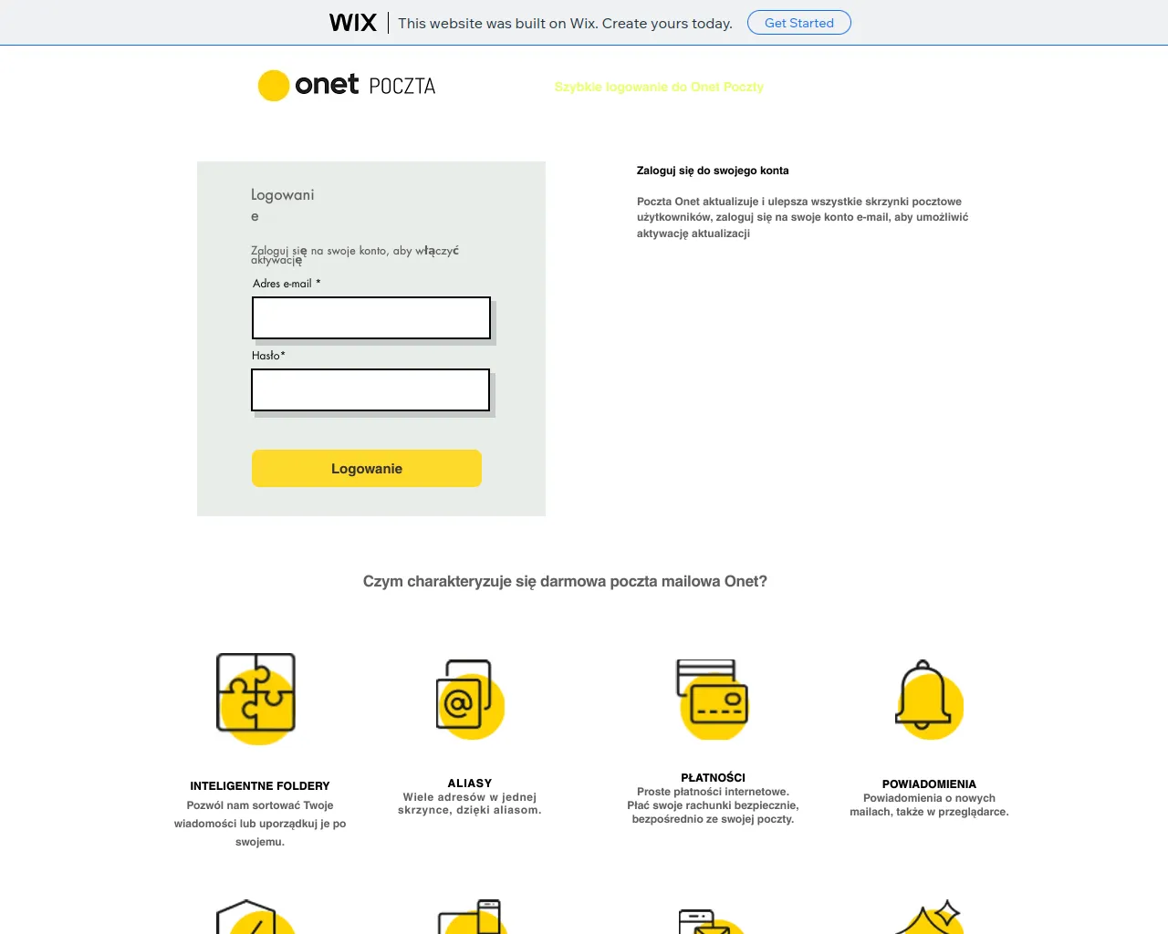 Screenshot of kontoonetpl5.wixsite.com