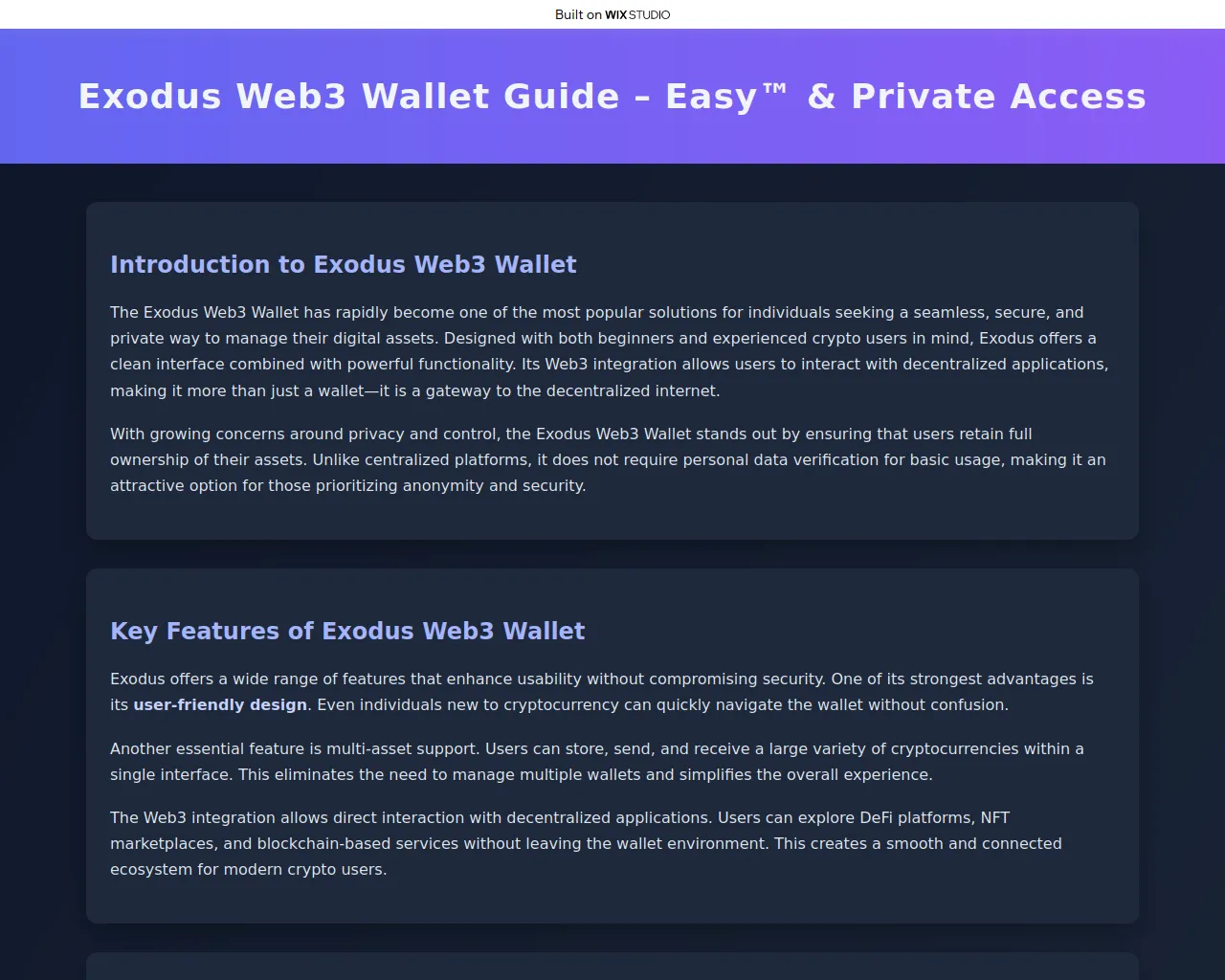 Screenshot of en-exdusus.wixstudio.com
