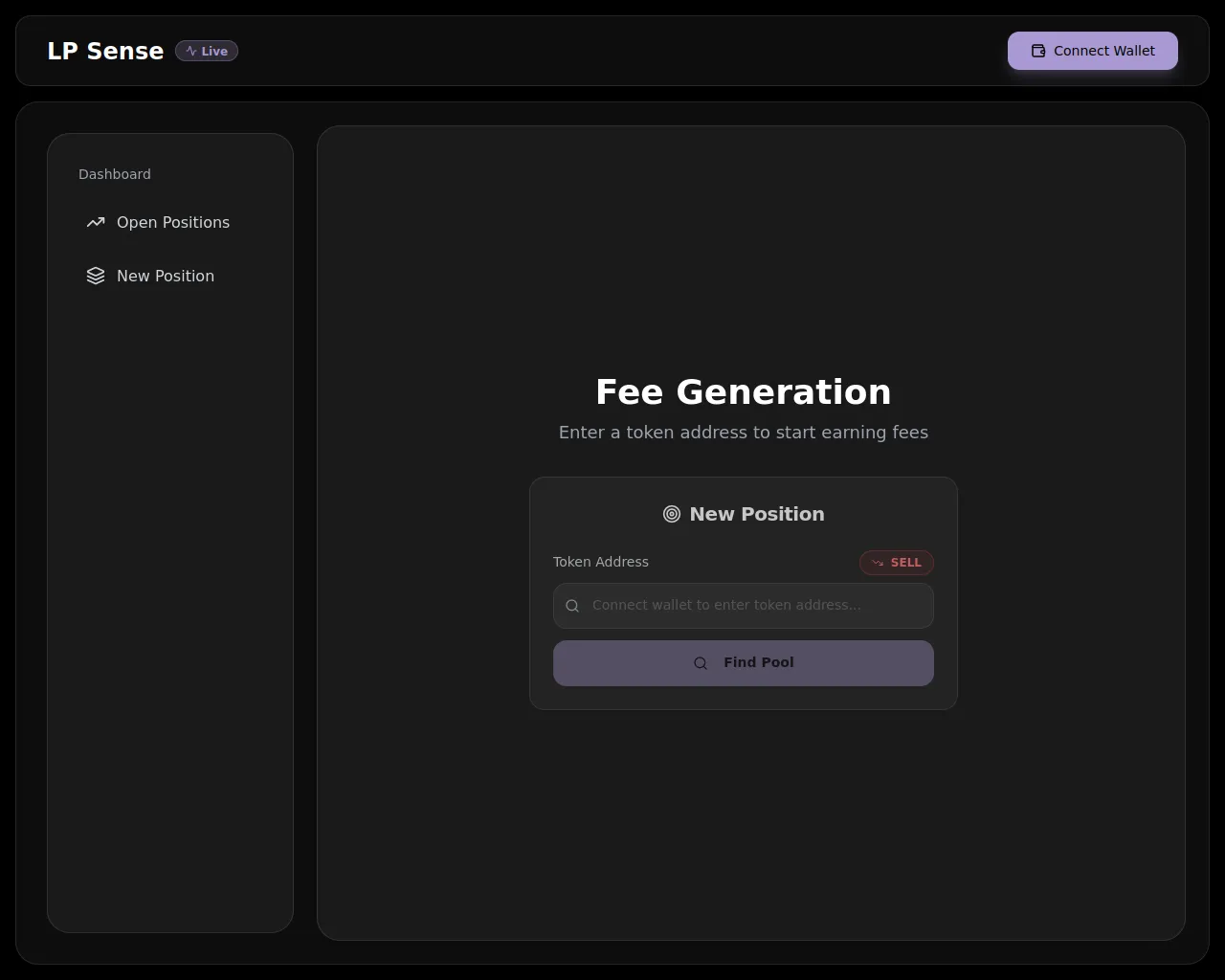 Screenshot of lp.walletsense.xyz