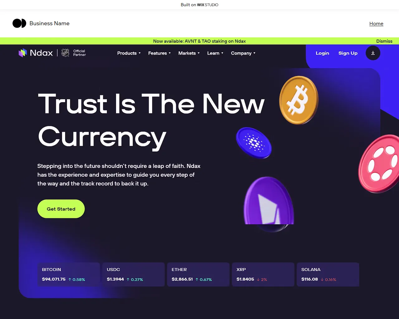 Screenshot of ndaxxnav.wixstudio.com